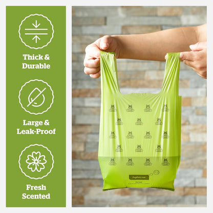 Pogi'S Dog Poop Bags with Handles Bulk - 900 Doggy Poop Bags with Easy-Tie Handles - Leak-Proof, Ultra Thick, Scented Poop Bags for Dogs, Cat Poop Bags